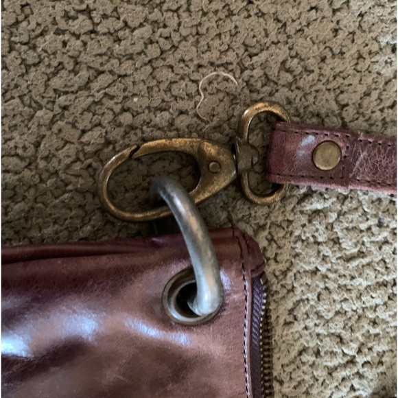 LATICO Purple Genuine Leather Clutch BAG Large Wristlet removable strap handle - Picture 5 of 13